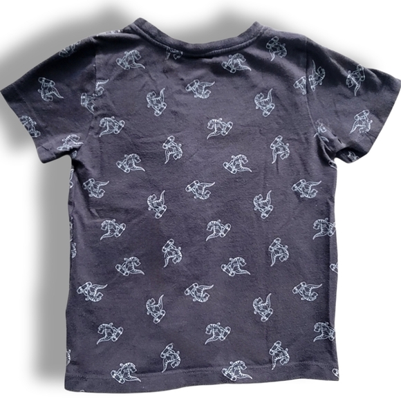 Tommy Bahama Toddler Boy Blue Gray Dino Skateboard Graphic Crew Neck T-Shirt 4t - Picture 3 of 6